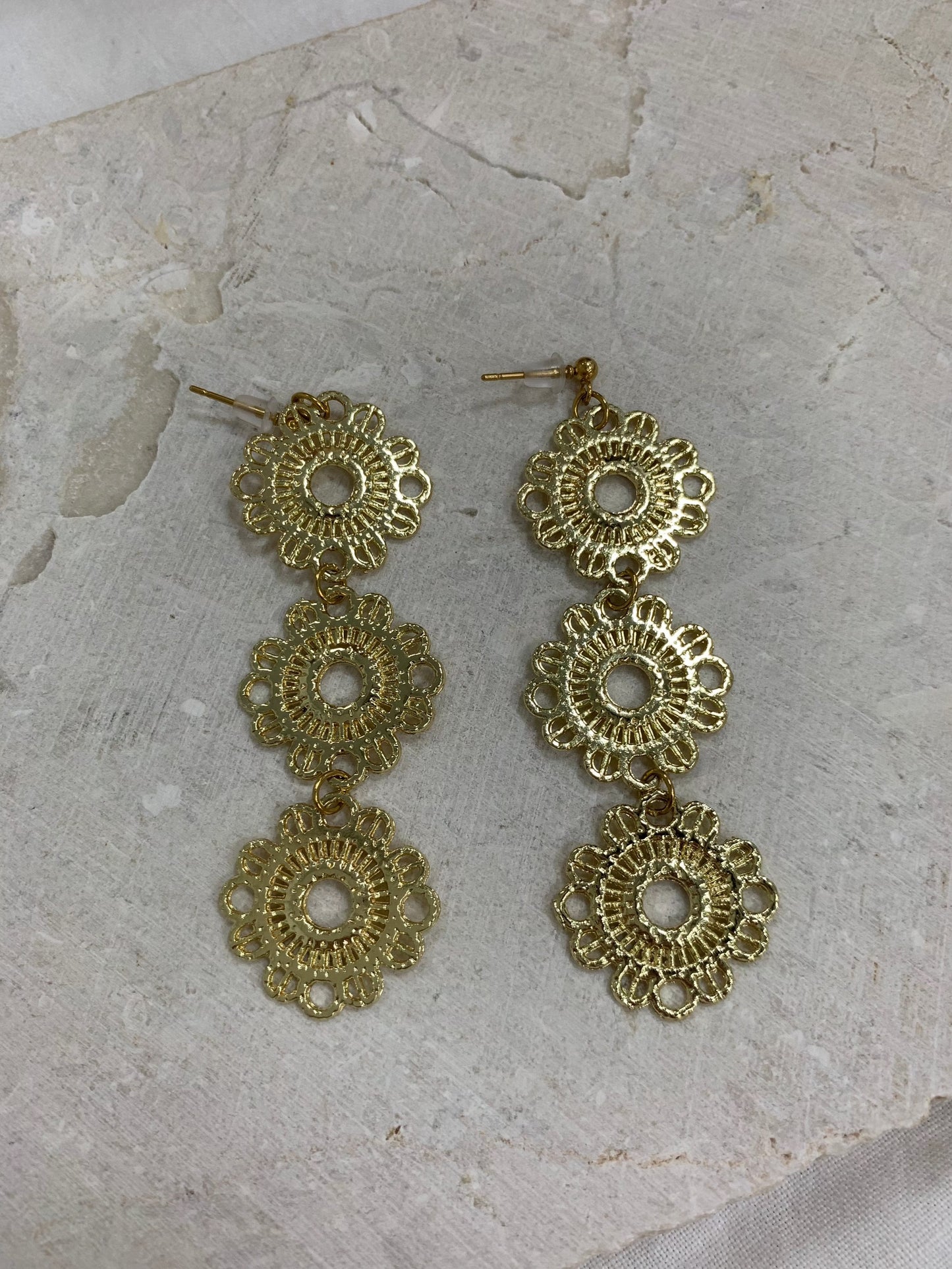 Pendientes 3 flores