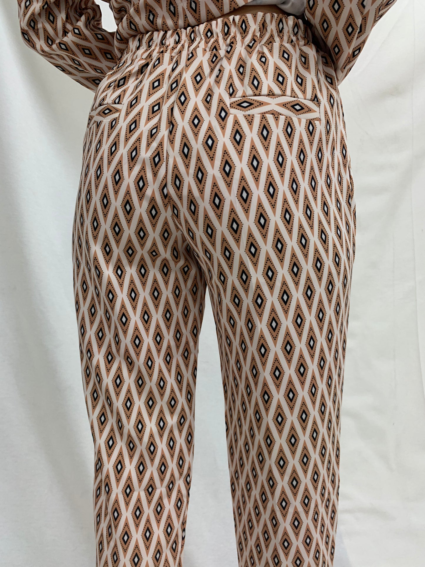 Pantalón traje estampado